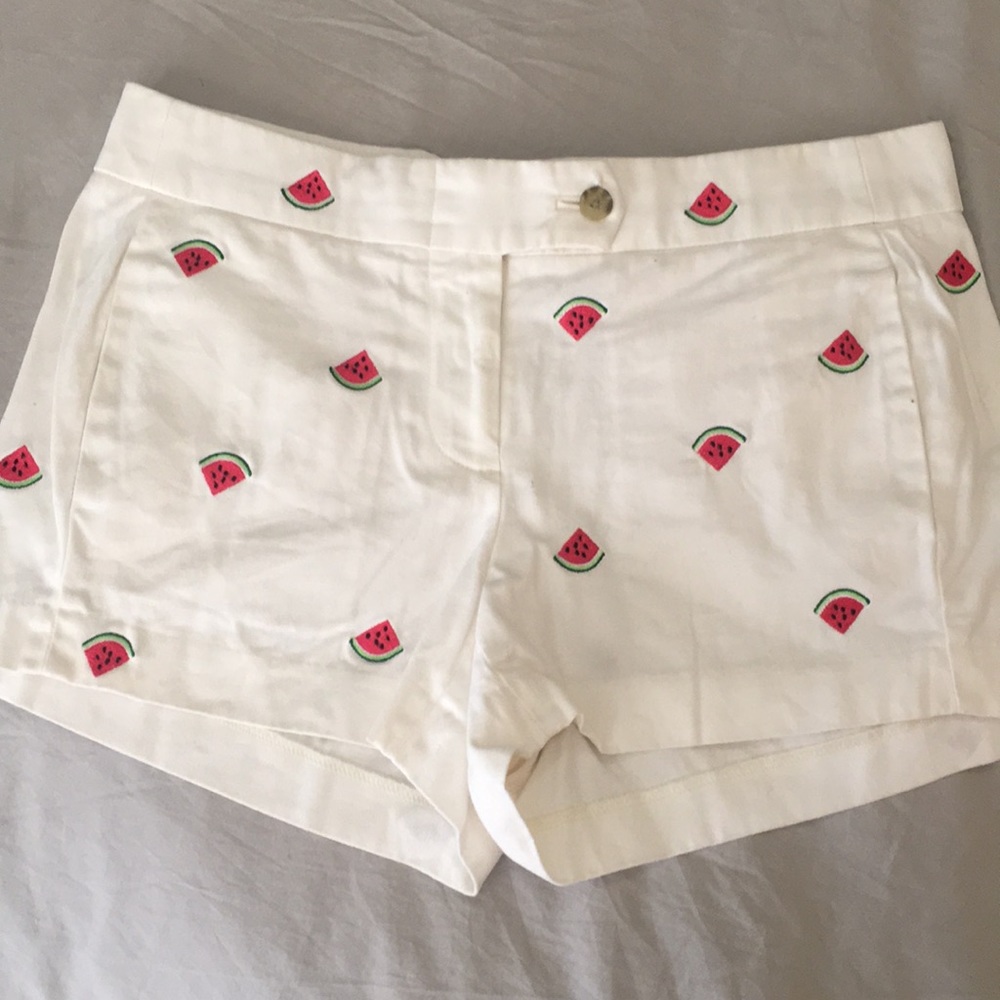 J.Crew Watermellon Embroidered Shorts